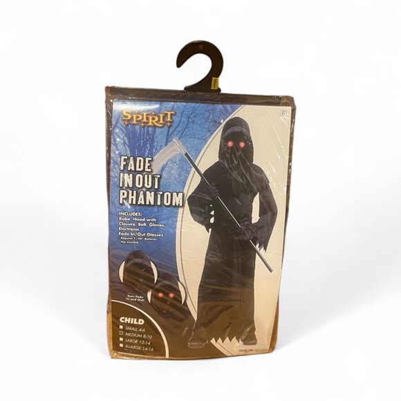 Spirit Halloween Fade In/Out Phantom Costume Child M 8-10 👻 Light-Up Eyes - Picture 2 of 2